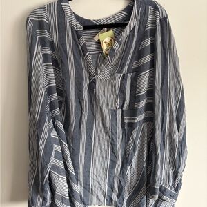 Addition Elle Navy and White Striped Tunic